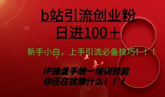 日引创业粉 100+ b 站全套打法【实操教学】不容错过|云雀资源分享