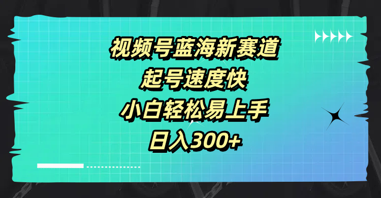 视频号蓝海新赛道，起号速度快，小白轻松易上手，日入3张|云雀资源分享