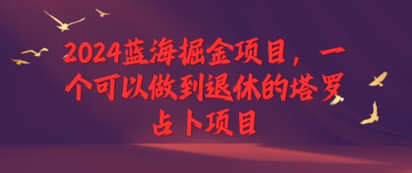 2024蓝海掘金项目，一个可以做到退休的塔罗占卜项目|云雀资源分享