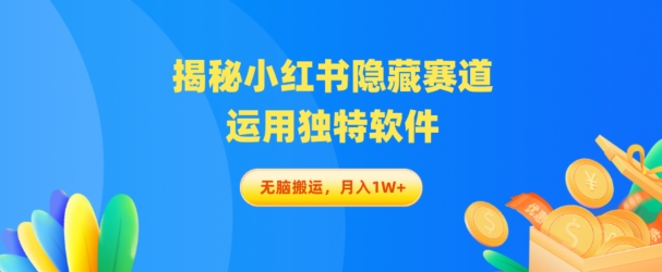 揭秘小红书隐藏赛道，运用独特软件轻松无脑搬运