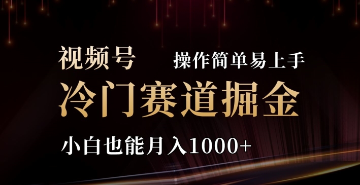 2024视频号三国冷门赛道掘金，操作简单轻松上手，小白也能月入1000 