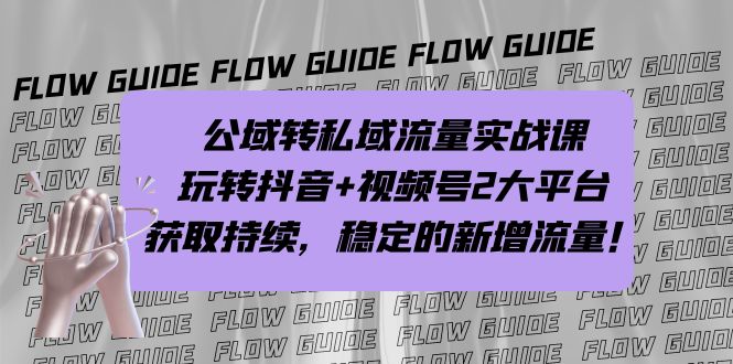 公域转私域流量实战课，玩转抖音+视频号2大平台，获取持续，稳定的新增流量|云雀资源分享