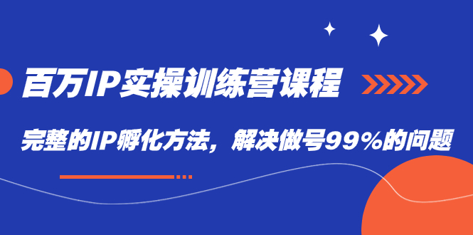 上百万IP实战演练夏令营课程内容，完备的IP卵化方式，处理做号99%问题|云雀资源分享