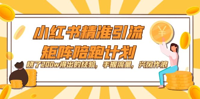 小红书精准引流·矩阵陪跑计划：烧了200w得出的经验，手握流量，兴风作浪！|云雀资源分享