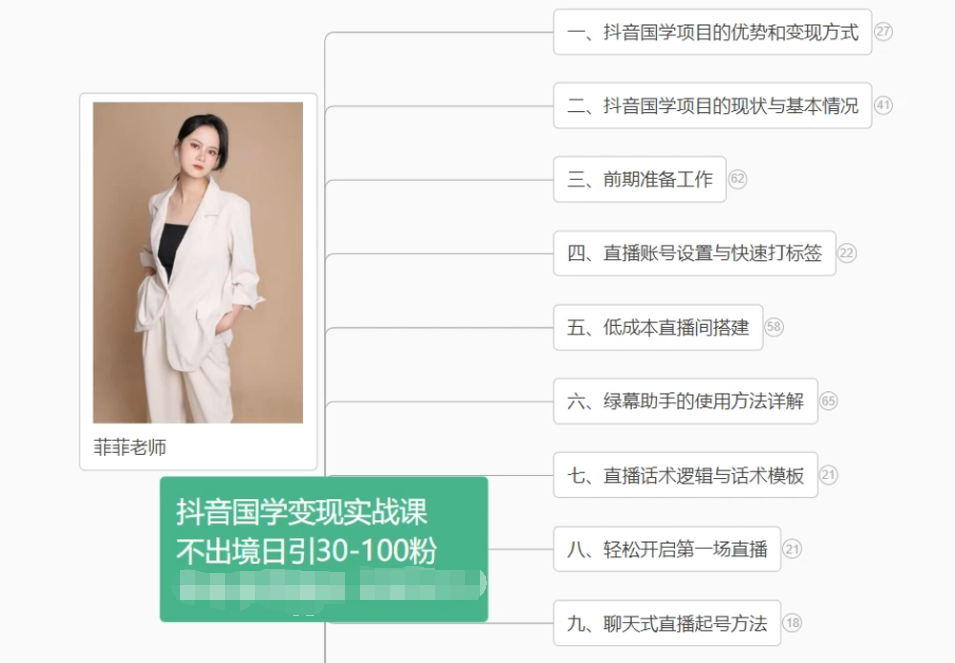 抖音国学变现项目：不出境日引30-100粉实战课程|云雀资源分享