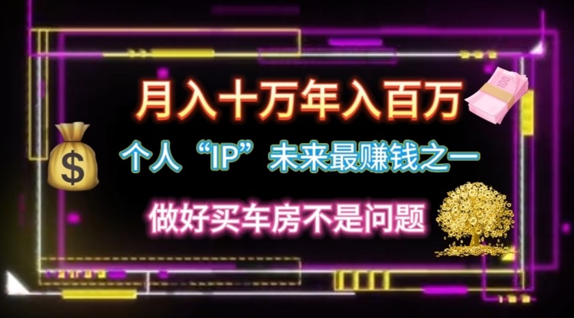 本人“ip”月入10w，年收入100w|云雀资源分享