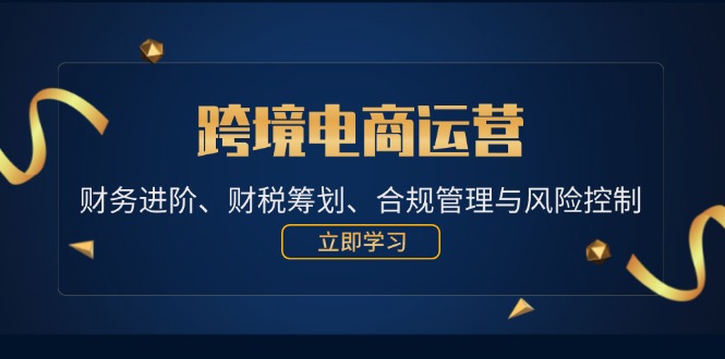 跨境电商运营：财务进阶、财税筹划、合规管理与风险控制|云雀资源分享