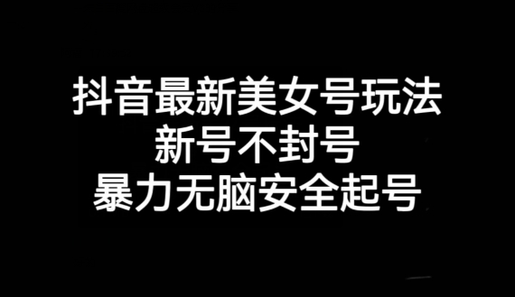 抖音最新美女号玩法，新号不封号，暴力无脑安全起号【揭秘】|云雀资源分享