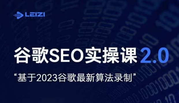 雷子·谷歌搜索SEO 2.0实战演练课，自建站外贸询盘随意必不可少，根据2023谷歌搜索全新优化算法拍摄|云雀资源分享