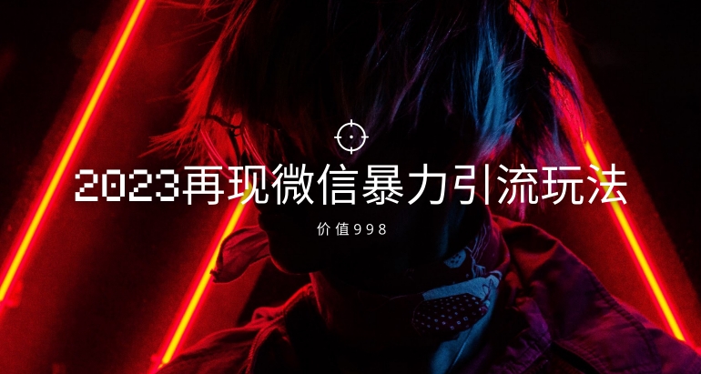 使用价值998元2023最新微信暴力行为引流方法游戏玩法，日引流方法50-100|云雀资源分享