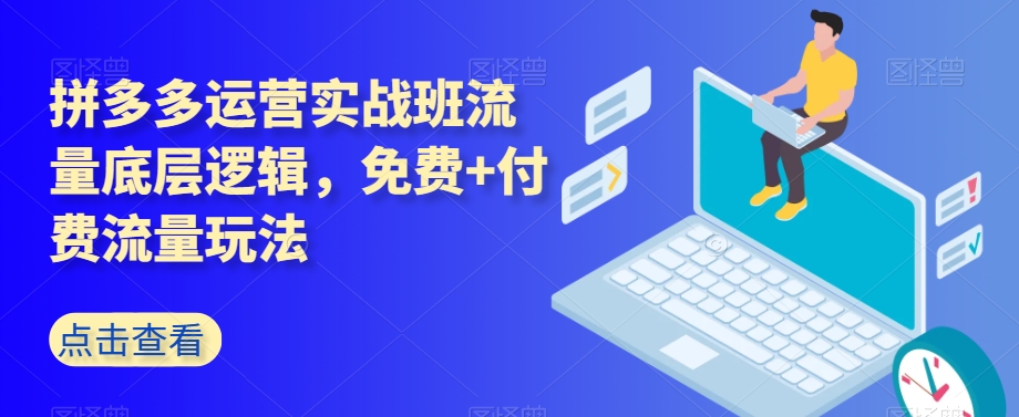 拼多多运营实战演练班总流量底层思维，完全免费 付费推广游戏玩法|云雀资源分享