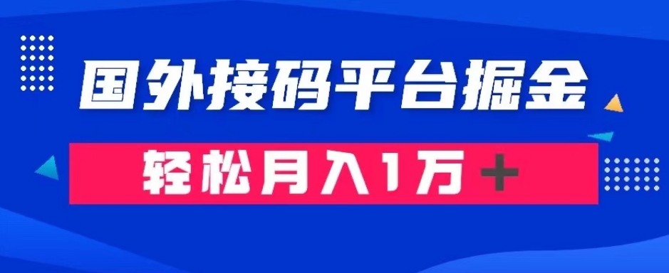 通过国外接码平台掘金：成本1.3，利润10＋，轻松月入1万＋【揭秘】|云雀资源分享