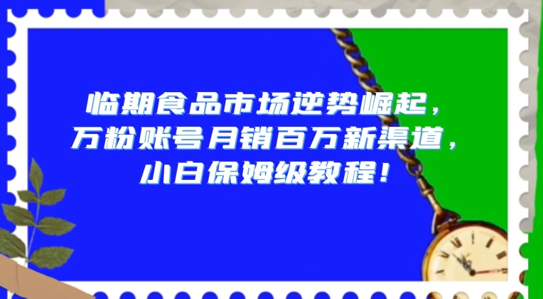 临期食品市场逆势崛起，万粉账号月销百万新渠道，小白保姆级教程【揭秘】|云雀资源分享