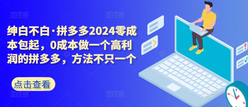 拼多多2024零成本包起，0成本做一个高利润的拼多多，方法不只一个|云雀资源分享