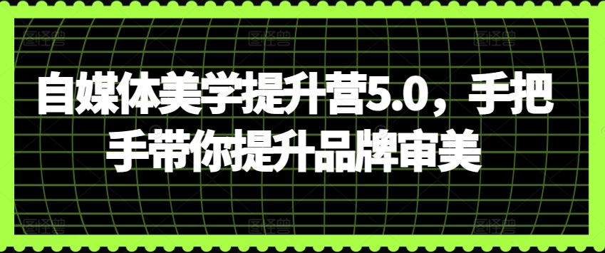 自媒体美学提升营5.0，手把手带你提升品牌审美|云雀资源分享