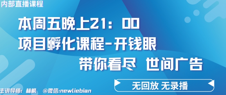 4.26日内部结构回看课程内容《项目孵化-开钱眼》挣钱的底层思维【揭密】|云雀资源分享