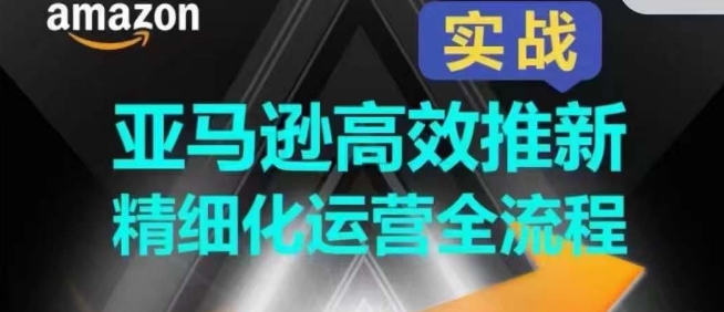 亚马逊平台高效率上新精细化营销全过程，多方位、快速拉升商品排行和销量!|云雀资源分享