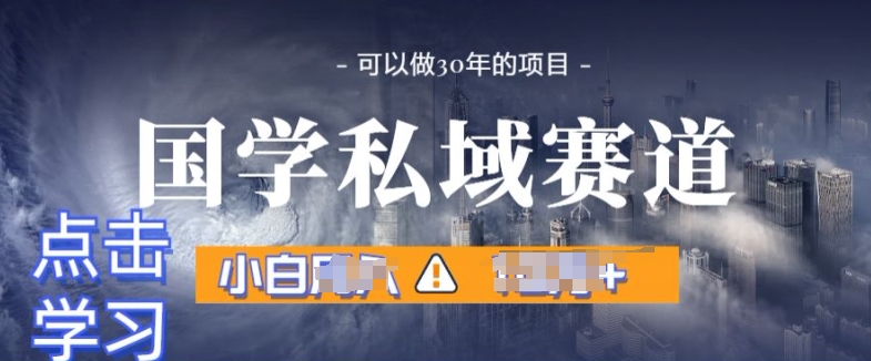 国学经典掘金队方案，长期性跑道发生爆炸裂变引流，新手月入1w|云雀资源分享