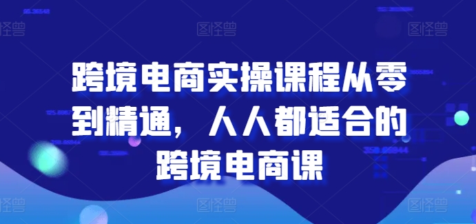 跨境电子商务实操课程从零到熟练，每个人都最适合的跨境电子商务课|云雀资源分享