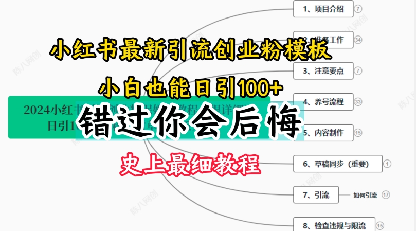 2024小红书引流自主创业粉史上最牛细实例教程，教你如何引流方法【揭密】|云雀资源分享