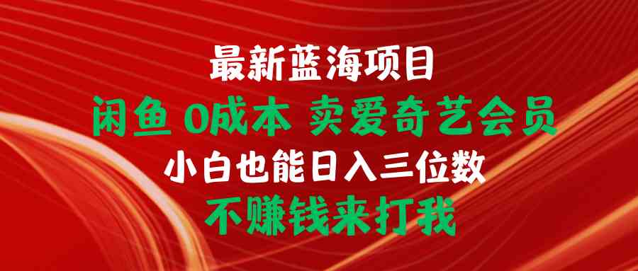 淘宝闲鱼VIP，0成本费，当日开单 日入1.5k，不断回购|云雀资源分享