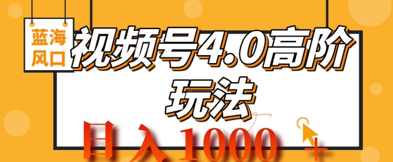 2024微信视频号4.0高级转现新项目，蓝海风口，日入1k|云雀资源分享