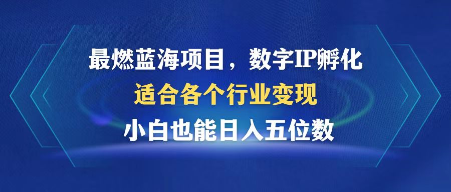 超燃蓝海项目  数据IP卵化  适合各个领域转现  新手也可以日入5个数|云雀资源分享