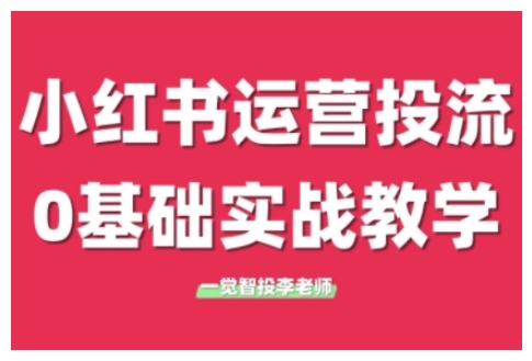 小红书运营投流，小红书广告投放从0到1的实战课，学完即可开始投放|云雀资源分享