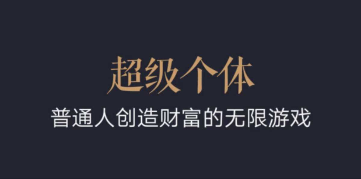 超级个体：2024-2025翻盘指南，普通人创造财富的无限游戏|云雀资源分享