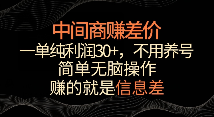 利用信息查赚差价，每单都有高利润，简单无脑操作，轻松日入多张|云雀资源分享