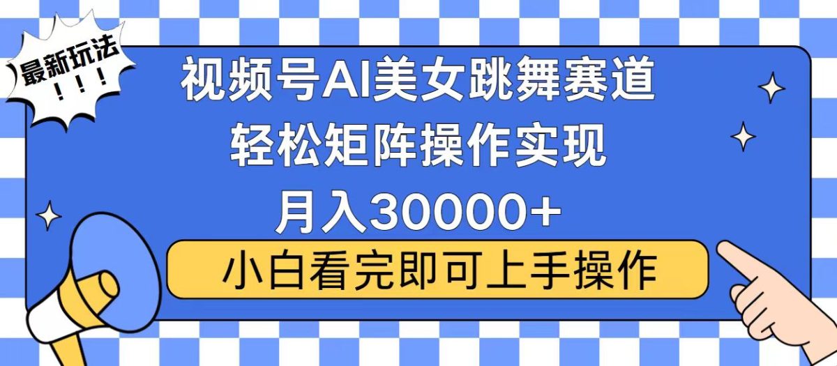 视频号蓝海赛道玩法，当天起号，拉爆流量收益，小白也能轻松月入30000+|云雀资源分享