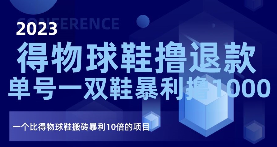 2023得物球鞋撸退款，单号一双鞋暴利撸1000，一个比得物球鞋搬砖暴利10倍的项目【揭秘】