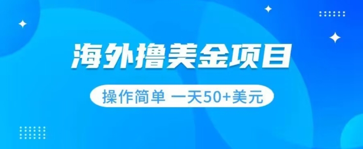 撸美金项目无门槛操作简单小白一天50 美刀