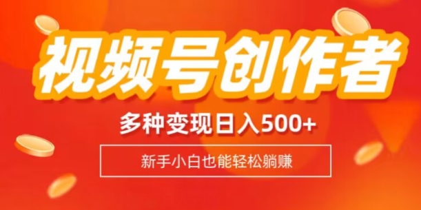 视频号创作者计划，多种变现方式，日入500 【内附1080g视频素材】